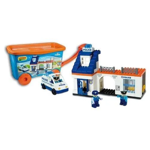 Chariot de Police 80 pcs Constructions Androni Jouets 8544-0001 UNICO PLUS-0