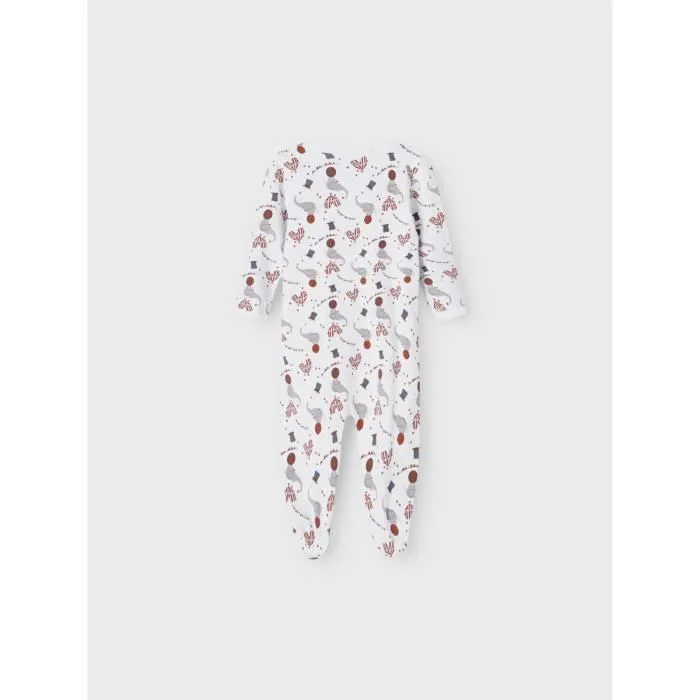 Pack de 2 Grenouillère bébé Name it Nightsuit Mel Circus - grey melange-1