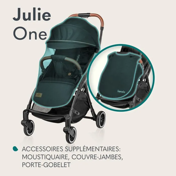 Poussette canne compacte LIONELO Julie One - Jusuq'à 22 Kg - Légère & pliable - Accessoires - Noir-4