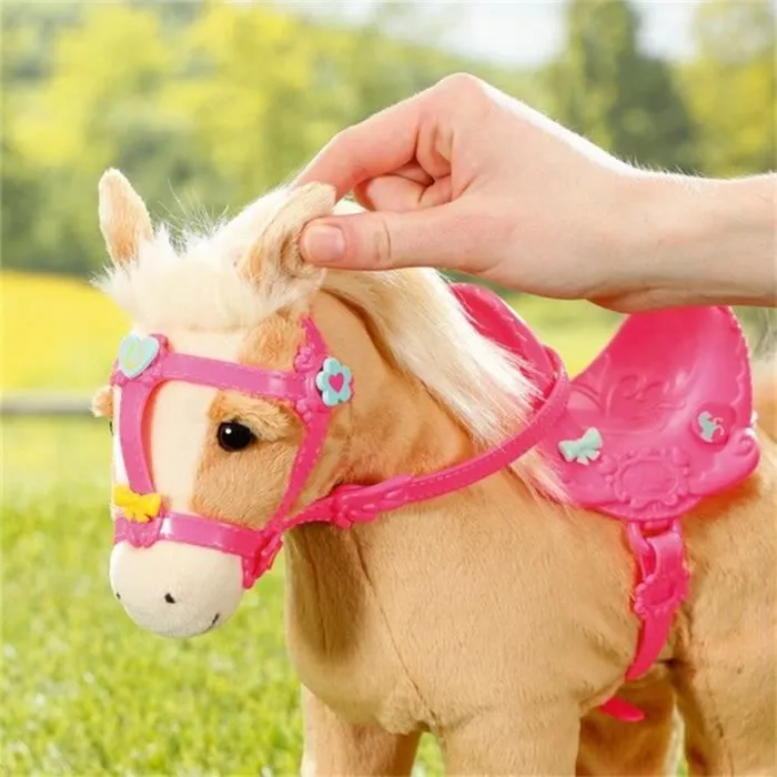 Cheval en peluche - ZAPF CREATION - Baby born My Cute Horse - 36 et 43 cm - Rose et Blanc - À partir de 3 ans-1