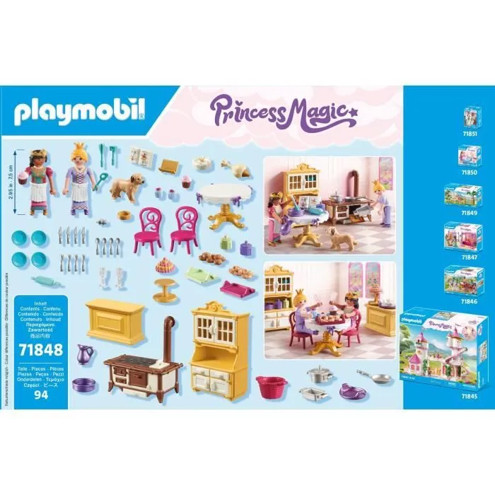 PLAYMOBIL 71848 Cuisine royale avec pâtisseries, Les princesses, 94 pièces, Dès 4 ans-6