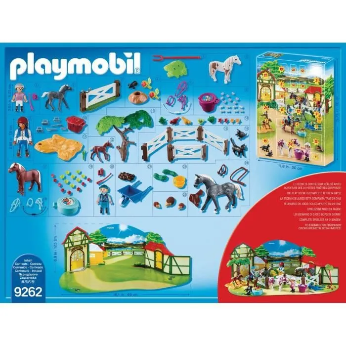 Calendrier de l'Avent PLAYMOBIL Le Centre Équestre - Modèle 9262 - Pour Enfant à partir de 4 ans-2