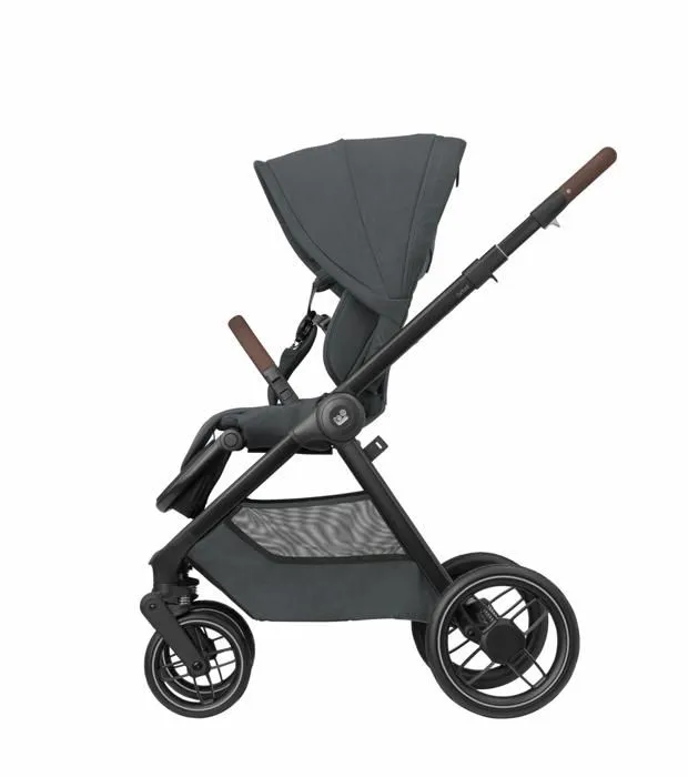 MAXI-COSI poussette Duo Oxford Plus, avec nacelle bébé Sense, de la naissance à 4 ans (22kg), Graphite-1
