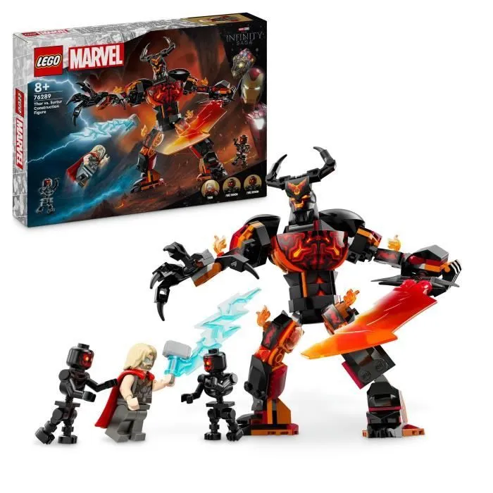 LEGO® Marvel 76289 Figurine de Thor contre Surtur à construire, Set de super-héros-0