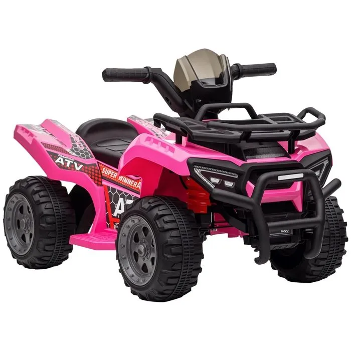 Quad buggy voiture électrique enfant - HOMCOM - quad électrique - 18-36 mois - 6 V 2 Km/h max. - rose-0
