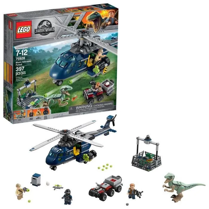 LEGO® Jurassic World™ 75928 La Poursuite En Hélicoptère De Blue - Jeu de construction-1