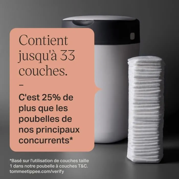 Tommee Tippee - Poubelles à couches - Twist & Click - Anti-Odeurs Anti-Germes - 1 cassette - Film multicouche antibactérien - Blanc-3