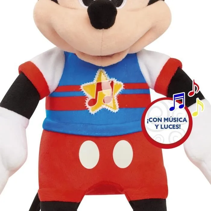 Mickey, Peluche musicale, avec fonctions sonores et lumineuses, 30 cm, Jouet pour enfants dès 3 ans, MCC13-3