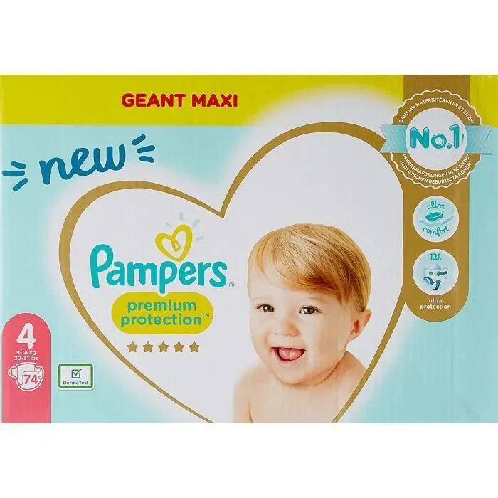 PAMPERS Premium Protection Taille 4 - 74 couches-0