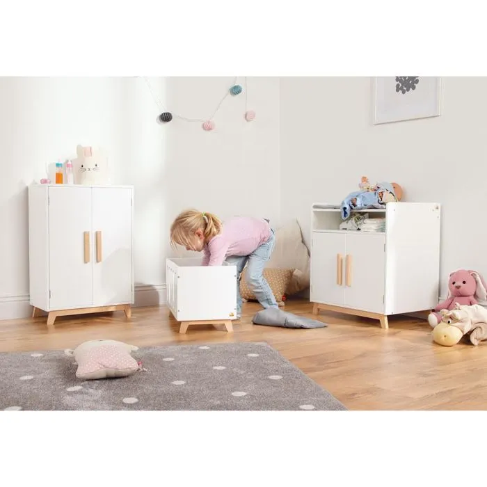 Armoire pour poupée - PINOLINO - Marit - Bois - 1 étagère - 1 tringle à vêtements-2