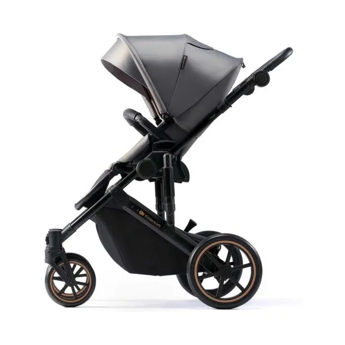 Poussette 2 en 1 Combinée - KINDERKRAFT PRIME2 - jusqu'à 22 kg - avec Nacelle spacieuse - Large plage de réglage - Gris-3