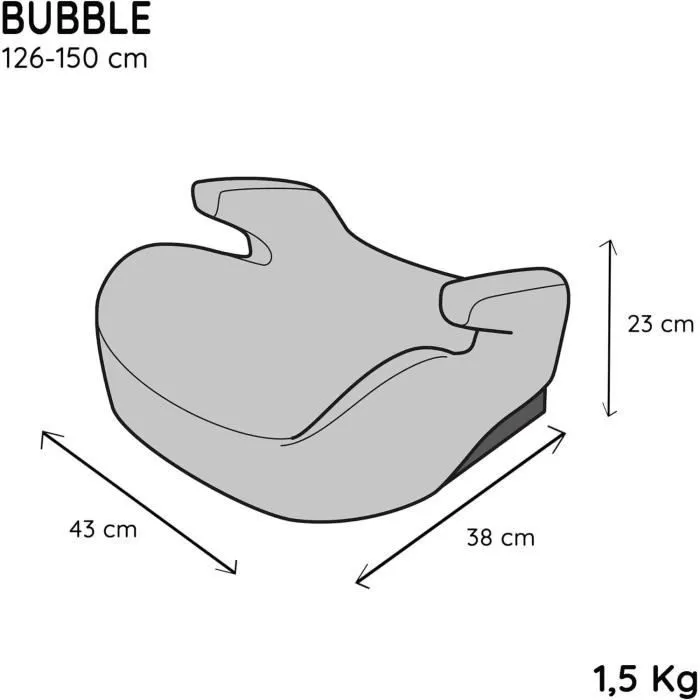 Siège auto réhausseur - NANIA - Bubble - Groupe 3 - 126-150 cm - I-Size - Ceinturé - Noir-4