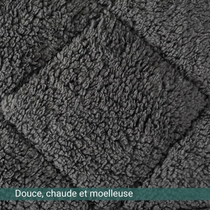 Couette chaude Cotton Club 200x200 cm | Microfibre hypoallergénique | Velours côtelé | Réversible & lavable | Grise-2