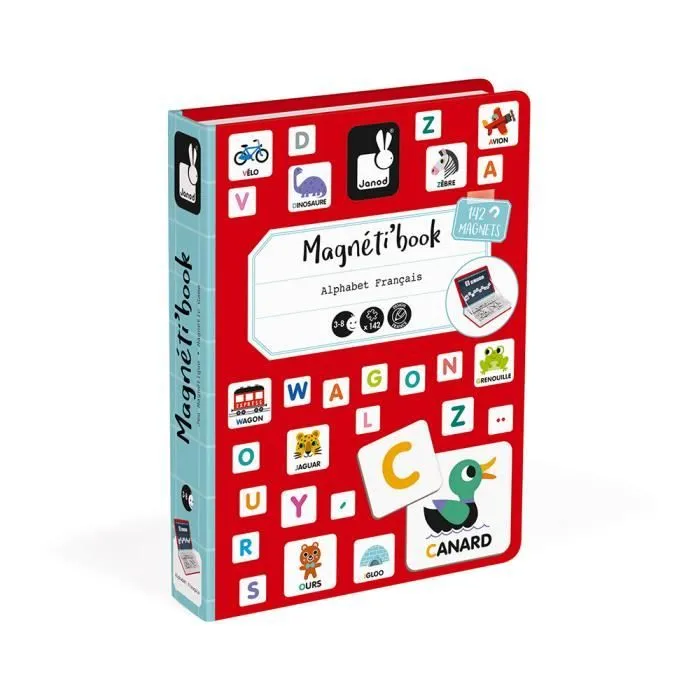 JANOD - Magnéti'book alphabet français, 142 magnets - Dès 3 Ans-1