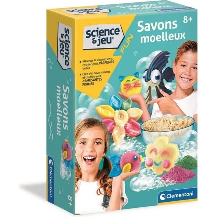 Clementoni - Jeu de science - Création de savons moelleux pour enfants - Ingrédients et ustensiles inclus - Dès 8 ans-0
