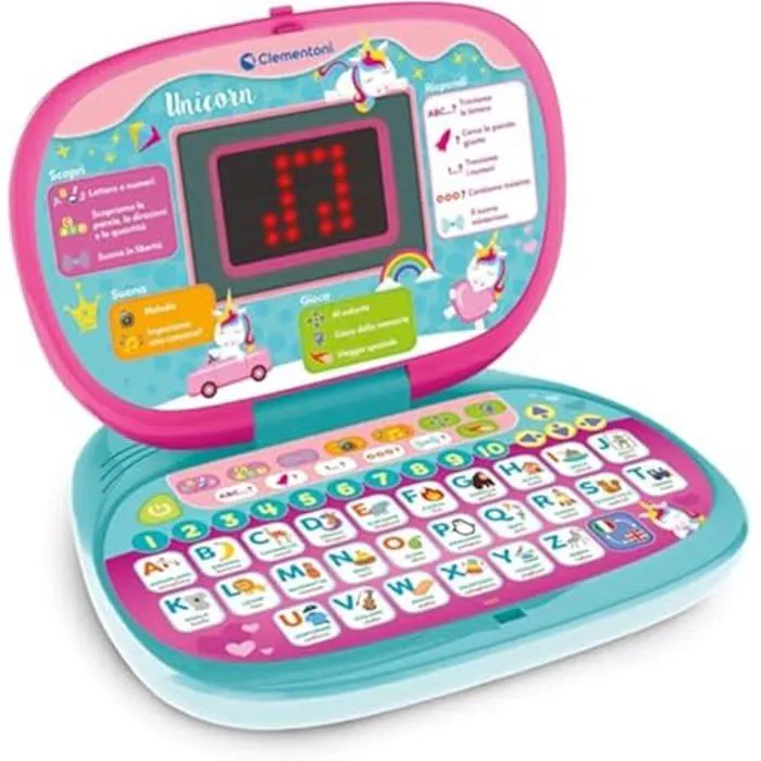 Clementoni - 16455 - Ordinateur Kid Dot Licorne - Jeu Éducatif Électronique Parlant, Ordinateur Enfants, Ordinateur Portable-1