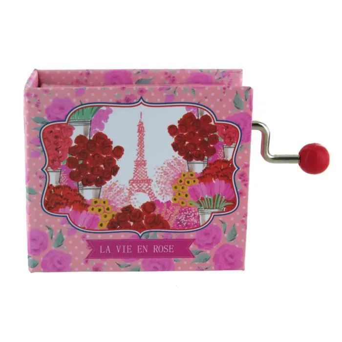 Boîte à musique en carton en forme de livre - LUTECE CREATIONS - La vie en rose - 18 notes-3