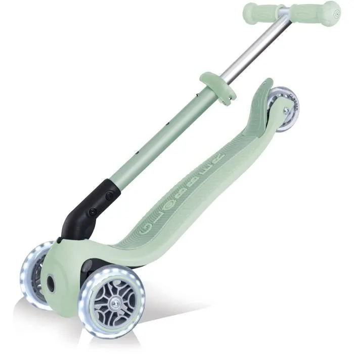 Trottinette 3 roues pliable - GLOBBER - JUNIOR LIGHTS ECOLOGIC - Vert Pistache - Lumineuses - Plastique recyclé - 2 à 6 ans - 50 Kg-4