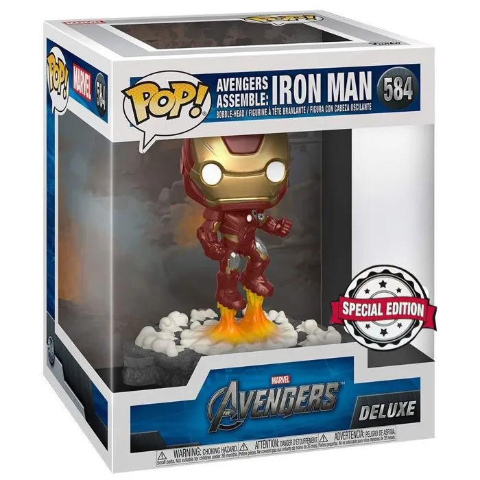 Figurine Funko POP - Marvel - Iron Man Assemble Exclusive - 9 cm - Rouge - Collectionneur-1