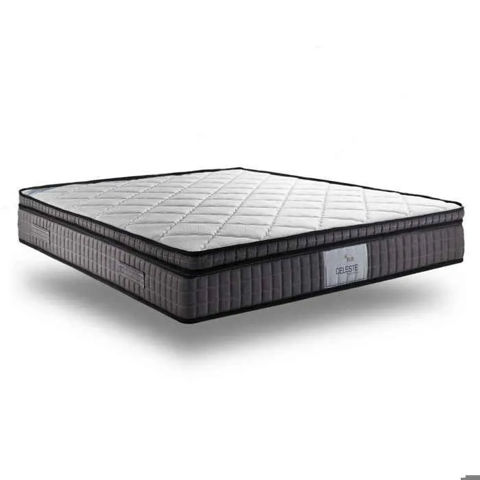 Matelas Céleste by Sampur 140x190 | Mémoire de Forme & Ressorts Ensachés | Épaisseur 28 cm | Surmatelas Amovible | Haut de Gamme-1