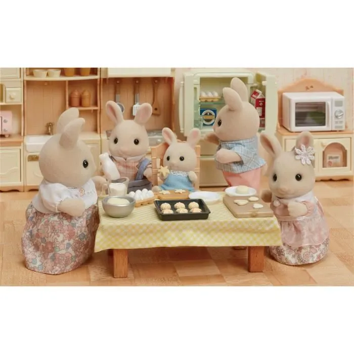 Poupée - SYLVANIAN FAMILIES - La famille Lapin Crème - Articulée et habillée avec soin-2