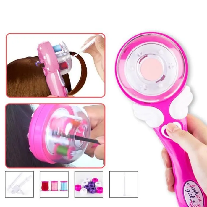 Jouet de tissage de tresse de cheveux, Tresseur de cheveux électrique, outil de coiffure de tressage de bricolage, cadeau de fille-2