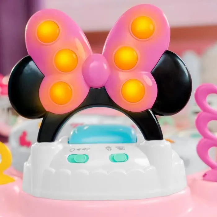 DISNEY BABY Aire d'éveil bébé multi-jouets, siège sauteur à rebonds évolutif, pivotant à 360° - Minnie - 10 jeux interactives Disney-4
