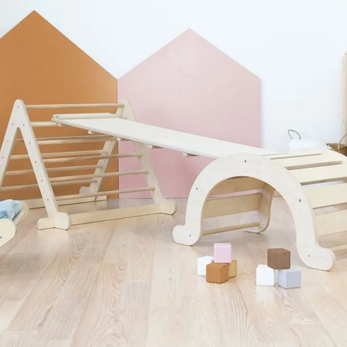 Jeu d'équilibre et motricité PIKY - bois naturel-0
