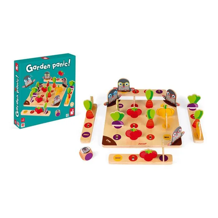 Jeu de Société Garden Panic ! - JANOD - Bois - Dès 3 Ans - Apprentissage des couleurs et de l'observation-4