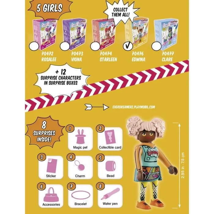 PLAYMOBIL - Everdreamerz - Edwina BD - Bracelet et feutre spécial inclus-2