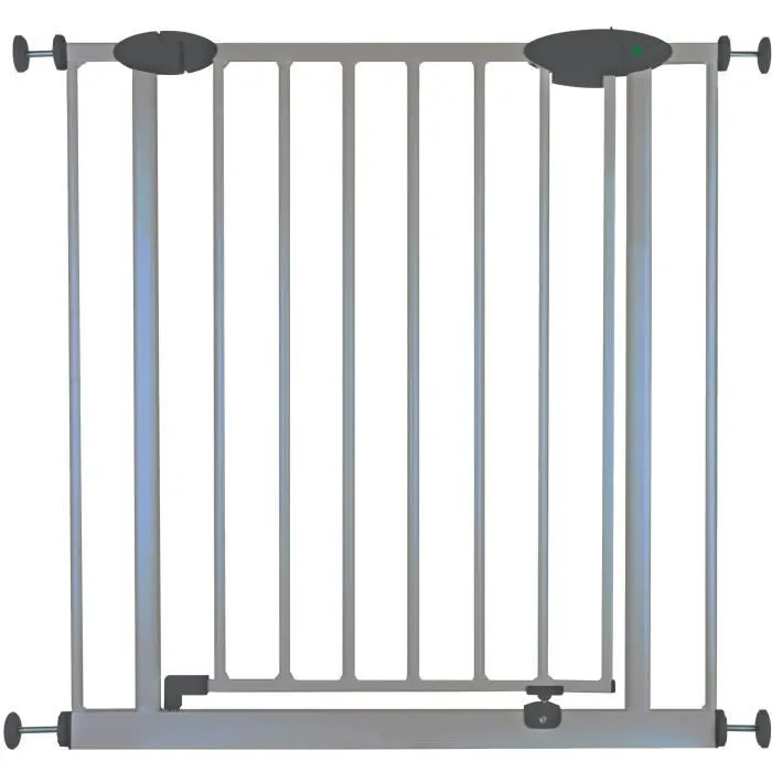Barrière de sécurité Enfant SOFIA - 73 à 81 cm - Portillon - Gris Alu - NORDLINGER PRO-0