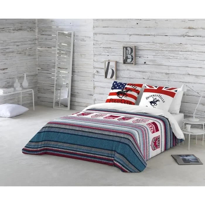 Housse de couette Aspen 240x220 cm - Beverly Hills Polo Club - Ethnique - Ailleurs - Multicolore - Blanc-1