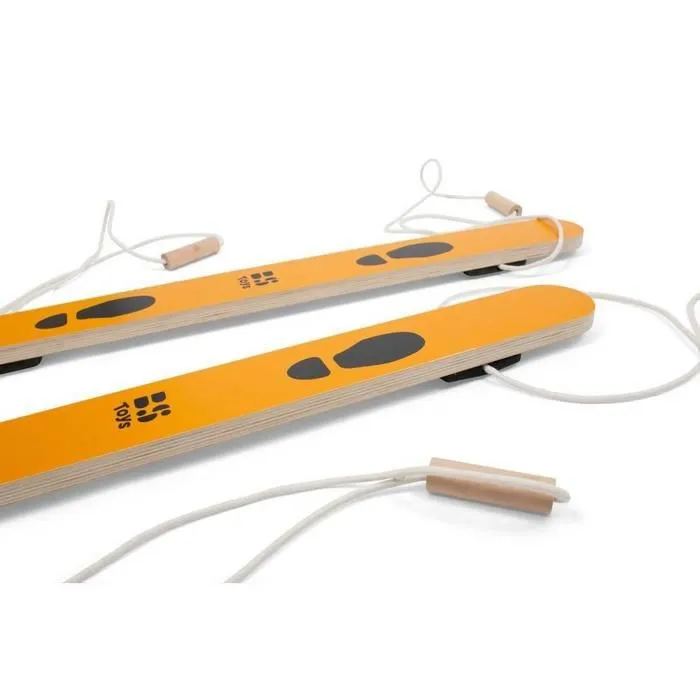 Skis d'été en bois pour enfant - Buitenspeel - Jeu plein air - Skis sur herbe-1