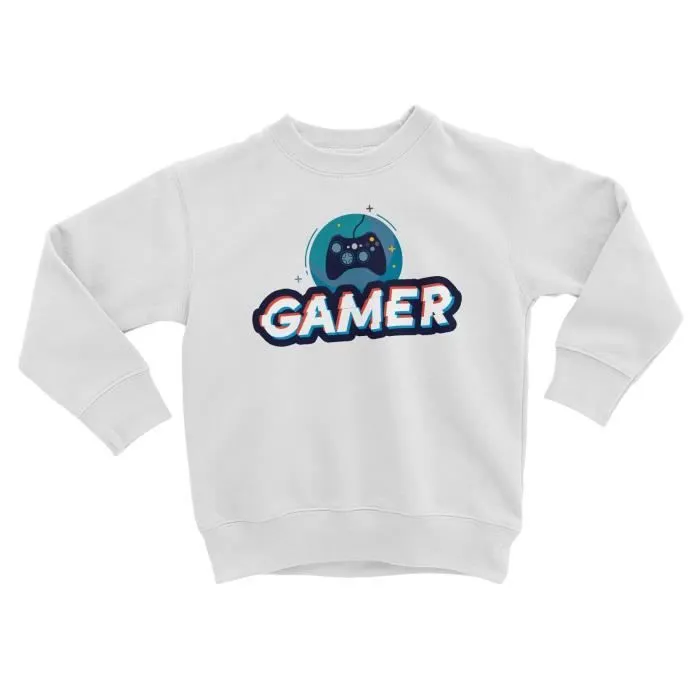 Sweatshirt Enfant Gamer Passion Jeux Vidéo Enfant-0