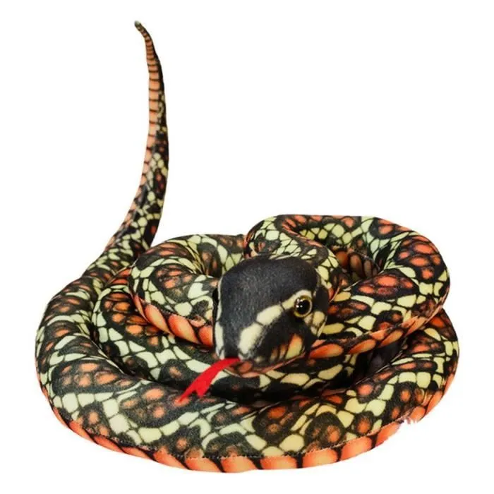 Jouet en peluche - Mascotte - Serpent - Marron et blanc - 110 cm - À partir de 3 ans-0