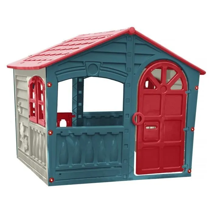Cabane enfant en plastique  "FUN" - 140 x 111 x 115 cm - Bleu-0