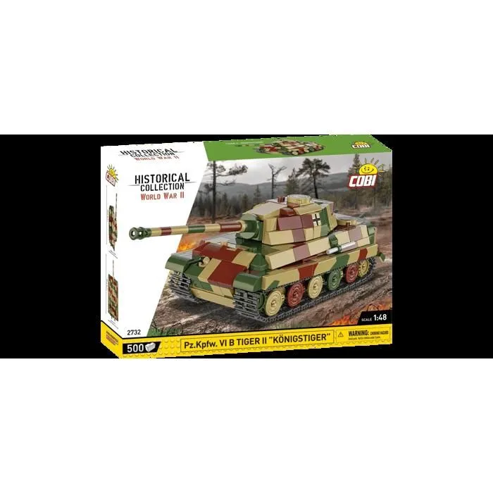 Jeu de construction - COBI - PZ.KPFW. VI B TIGER II - 500 pièces - Multicolore - 1:48-1