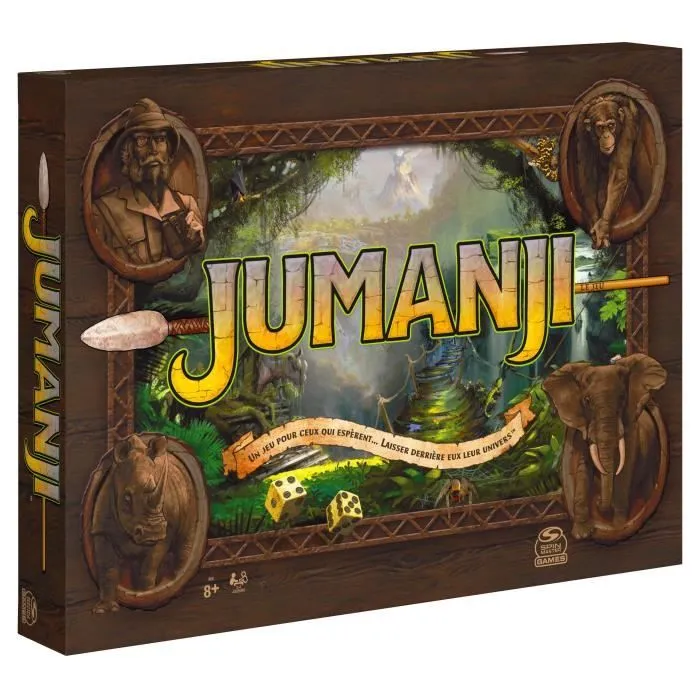 Jumanji le jeu - SPIN MASTER - Edition Rétro - Jeu de plateau pour Toute La Famille ou entre Adultes-0