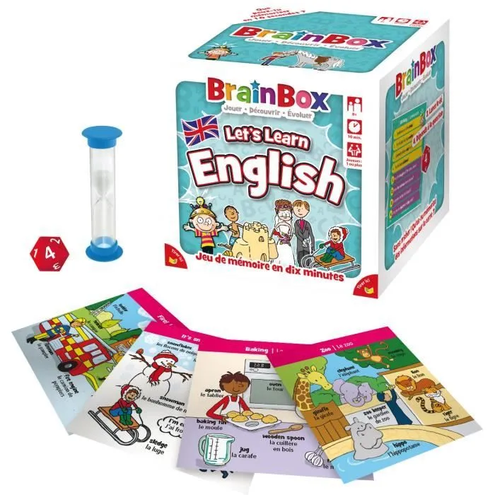 The Green Board Game Co. | Brainbox : Apprenons l'Anglais | Jeu de société | À partir de 8 ans | 1 joueur et plus | 10 minutes-1