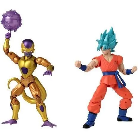 Figurine Dragon Ball Super Dragon Stars 17 cm - Golden Freezer vs Super Saiyan Blue Goku - BANDAI-1