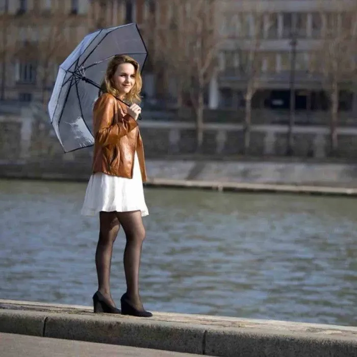 Parapluie transparent pliant et automatique-1