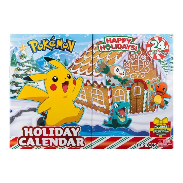 Calendrier de l'avent Jazwares - PKW3066 - Pokemon Calendrier de l'avent Battle Figures Holiday 2023 *Version DE/FR/NL*-0