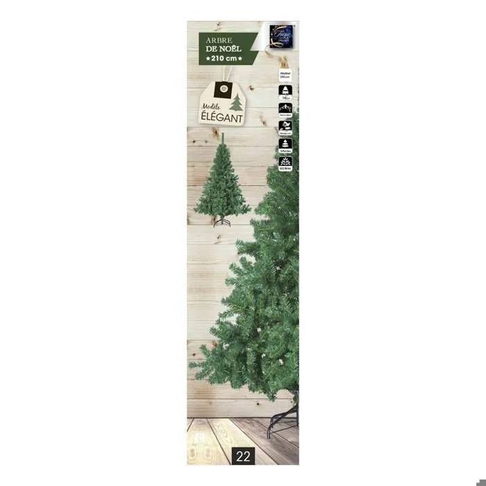 Sapin de Noël "Elégant" 210cm vert Feeric lights & christmas-2
