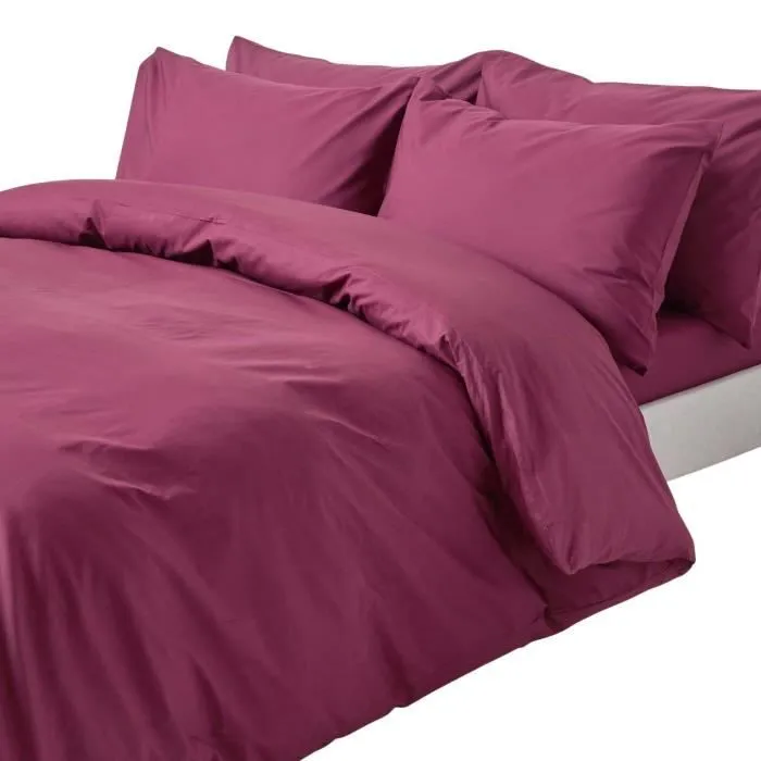 Housse de couette - Non spécifié - Prune - 200 fils - 100% coton égyptien - Hypoallergénique-0