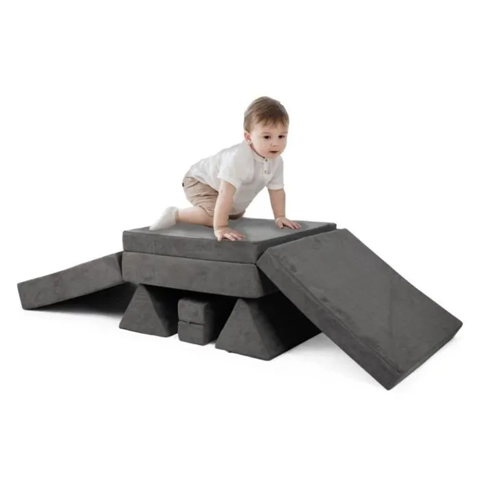 Canapé enfant et bunker - EliNeli - Gris - Intérieur - Chambre - Style enfant-2