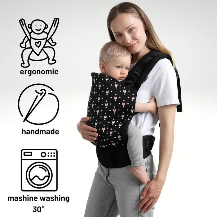 Bebeboutik DROMADER Fox Porte bebe Hip Porte bebe Ergonomique pour les Enfants de 7 a 20 kg Portage Devant et Derriere Sangles Reglables