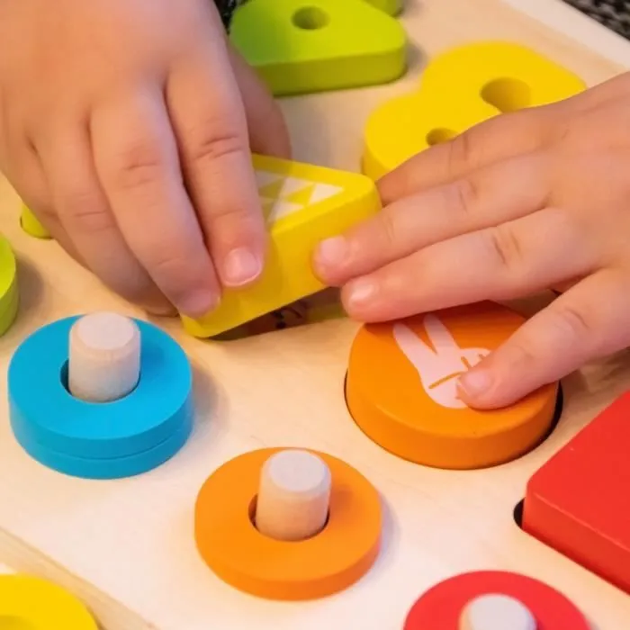 Jouet en bois Playboard - Max & Léa - Outil d'apprentissage complet 8 en 1-2