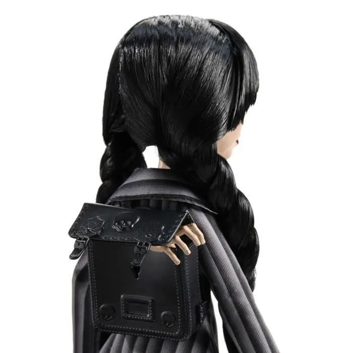 Monster High-Mercredi Addams en Uniforme-Poup?e avec La Chose - Monster High - HXJ04-6