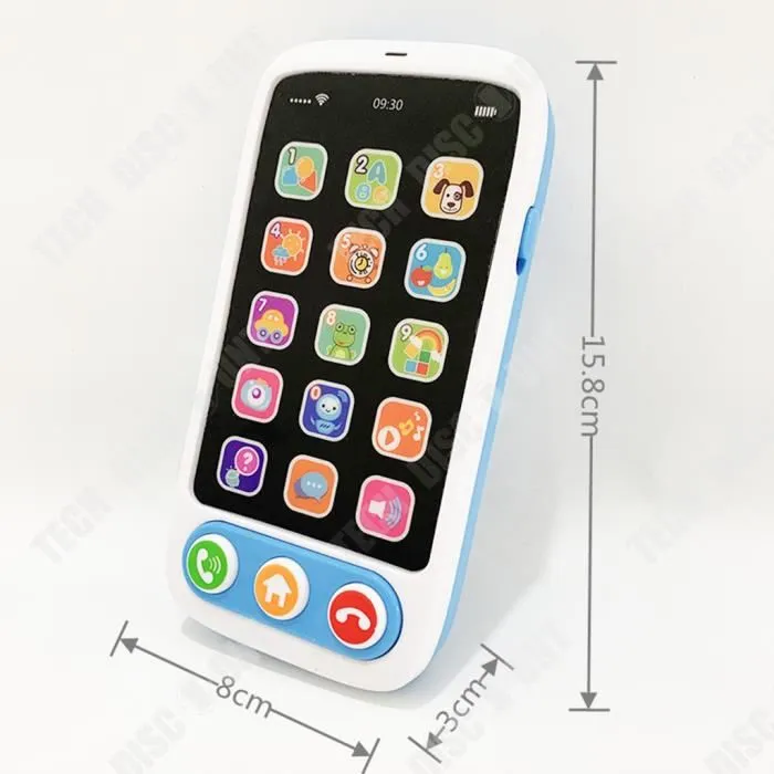 TD® Simulation intelligente musique téléphone portable enfants multifonction éducation précoce puzzle jouet apaisant cadeau de Noël-1