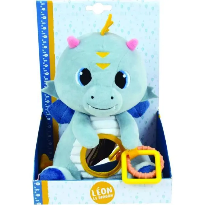 JEMINI Léon le Dragon 23920 PELUCHE ACTIVITES Hauteur: ± 21 cm-1